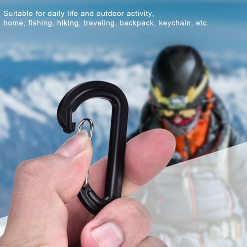 20Pcs Plastic Carabiner Climbing Hiking Locking Buckle Key Ring Outdoor FA - Picture 12 of 24
