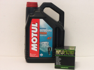 Motul Outboard Tech 4T 10W30 / Ölfilter Nissan Marine NSF15 / NSF20 alle Bj
