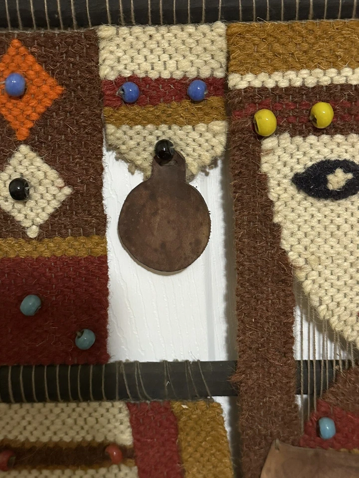 Don Freedman 风格 70 年代纺织挂毯手工编织串珠墙 MCM 悬挂式艺术 — 第 4/4 张图片