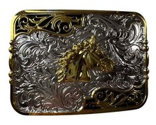 Oversize Horse Head Tri-Color Buckle