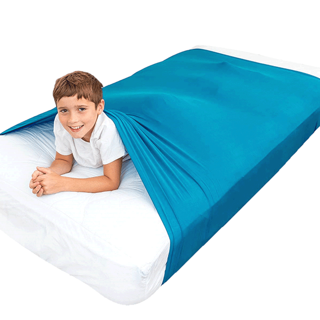 Twin Size Sensory Bed Sheet for Kids Compression Sheet Blue eBay