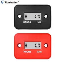 2PCS Digital Waterproof Hour Meter For Small Engine Track Oil Change Generator