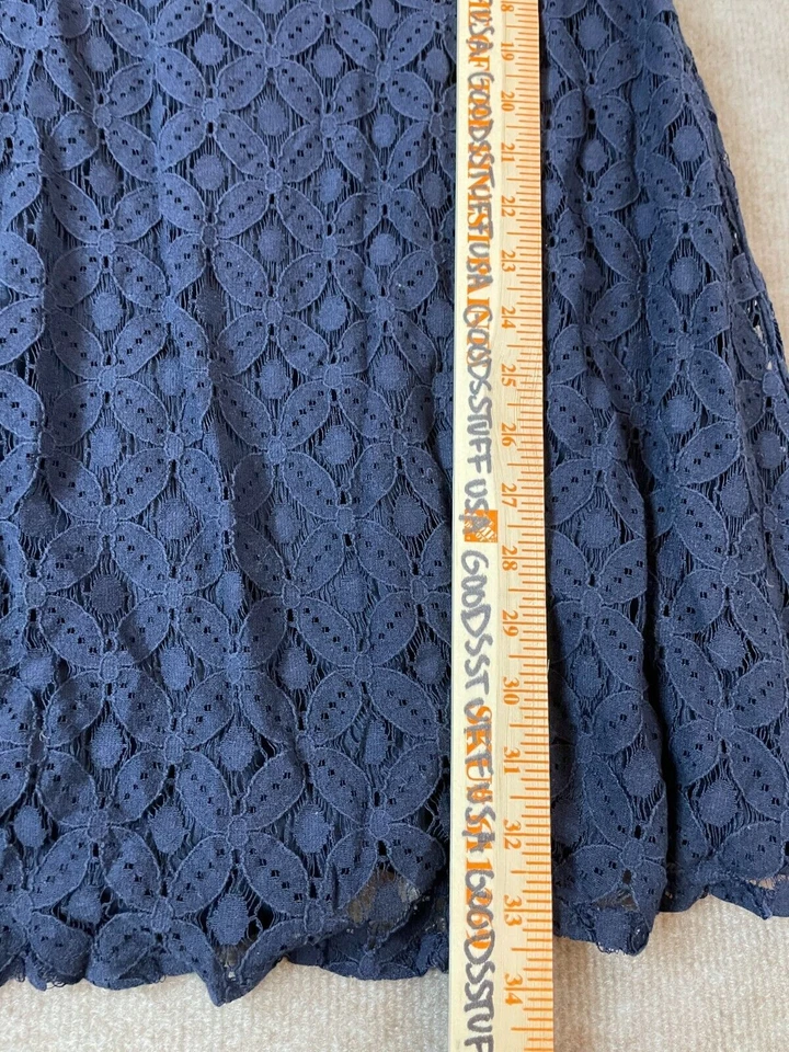 Vestido AB STUDIO talla 8 con cordones floral azul marino Foto 3 de 4