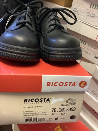 boys Ricosta black lace up school shoes size 29 And 30 Available Rrp £49.99 - Picture 4 of 5