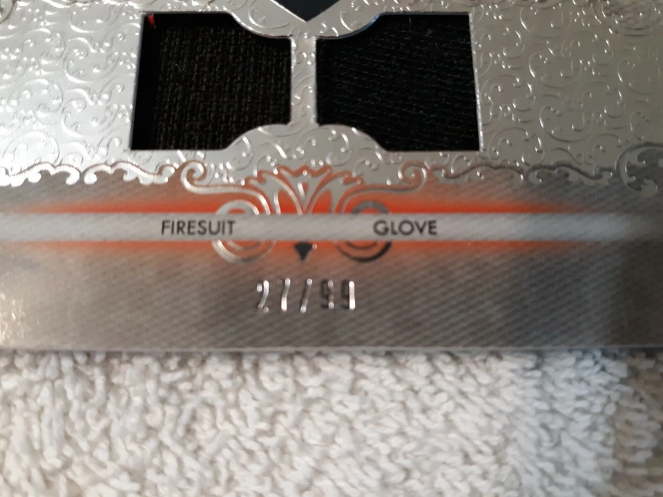 Ryan Newman Press Pass Total Memorabilia 2012 Race Used Fire Suit & Glove Card - Image 3 of 4