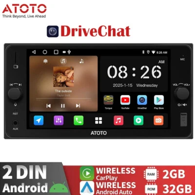 ATOTO A5L 7in Android 2DIN Car Stereo Wireless CarPlay & Android Auto For Toyota