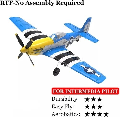 USA Volantex P51 Fighter 4CH RC Flugzeug Fixed Wing 6-Achsen Gyro Kunstflugsegler - Bild 12 von 14