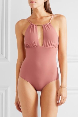 MELISSA ODABASH antiker Rose Phuket Ausschnitt einteiliger Badeanzug neu mit Etikett M - Bild 2 von 5