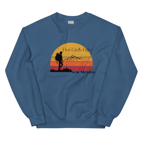 Hot Girls Hike New Mexico Super Soft Unisex Crewneck Sweatshirt - Picture 27 of 39
