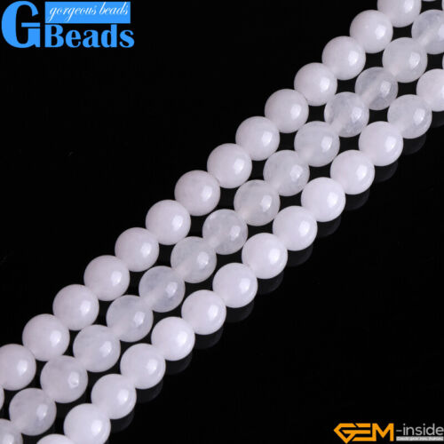 Collar redondo de piedras preciosas de jade de varios colores cuentas sueltas para hacer joyas de 15"" - Imagen 75 de 87