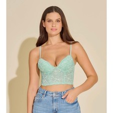 Cosabella Pret-A-Porter Push-Up Bustier Top Verde Umbria Size 32G NWT