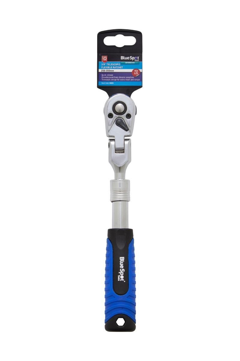 Blue Spot Tools 3/8"" Telescopic Flexible Ratchet (250-350mm) (72 Teeth) - Image 3