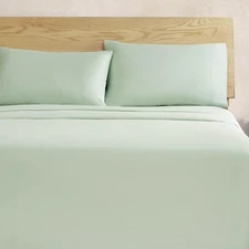 Blissful Dreams 100% Sateen Cotton Sheet Set 3-Piece Twin Sea Foam Green