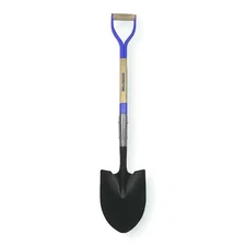 Round Point Shovel, 14 ga Not Applicable Blade, Steel Blade, Standard Step, 30