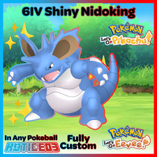 ✨ Shiny Nidoking 6IV ✨ Pokemon Lets Go Pikachu & Eevee 🚀 Fast 🚀