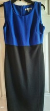 DANNY & NICOLE Slvls Stretch Knit Dress - Scoop Neck, Waist Seam, Back Zip,