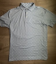 Rhoback Men  s Short Sleeve Golf Performance Polo Stadium Clovers Print Small