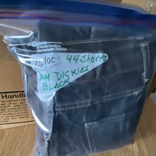 Dickies Men's Black Denim Shorts with Pockets, Solid Pattern