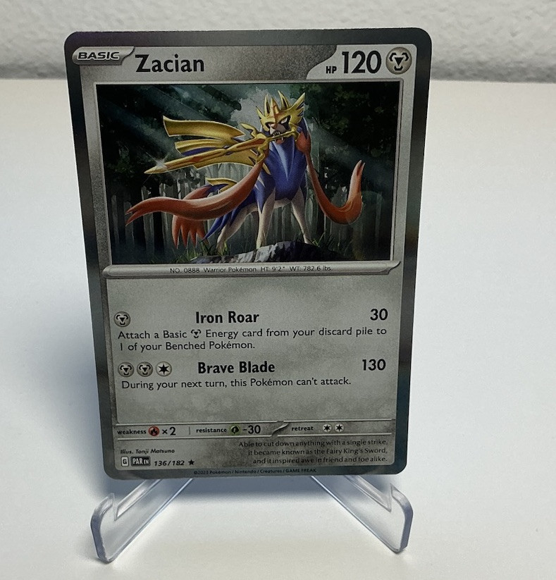 Pokemon - Zacian - 136/182 - Holo Rare - Paradox Rift - NM/M