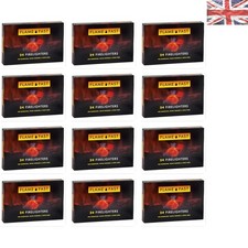 Quick Start Firelighters - 12 Packs of 24 Natural Wood Blocks for Easy Ignition 2.83 per lighter