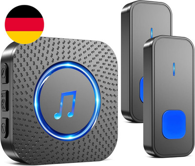 SURFOU Funkklingel, Kabellose Türklingel Funk Set 400M Reichweite Aussen Wasserd
