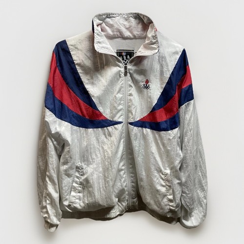 Vintage USA Olympic Red White & Blue (fleece inner) Full Zip Large Windbreaker