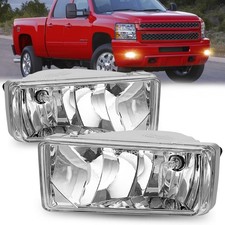 Fit For 2007-2013 Chevy Silverado Tahoe Bumper Fog Lights - 1 Pair Clear