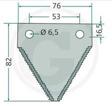 For CASE MASSEY FERGUSON Combine Knife sections Top serrated  PACK OF 25