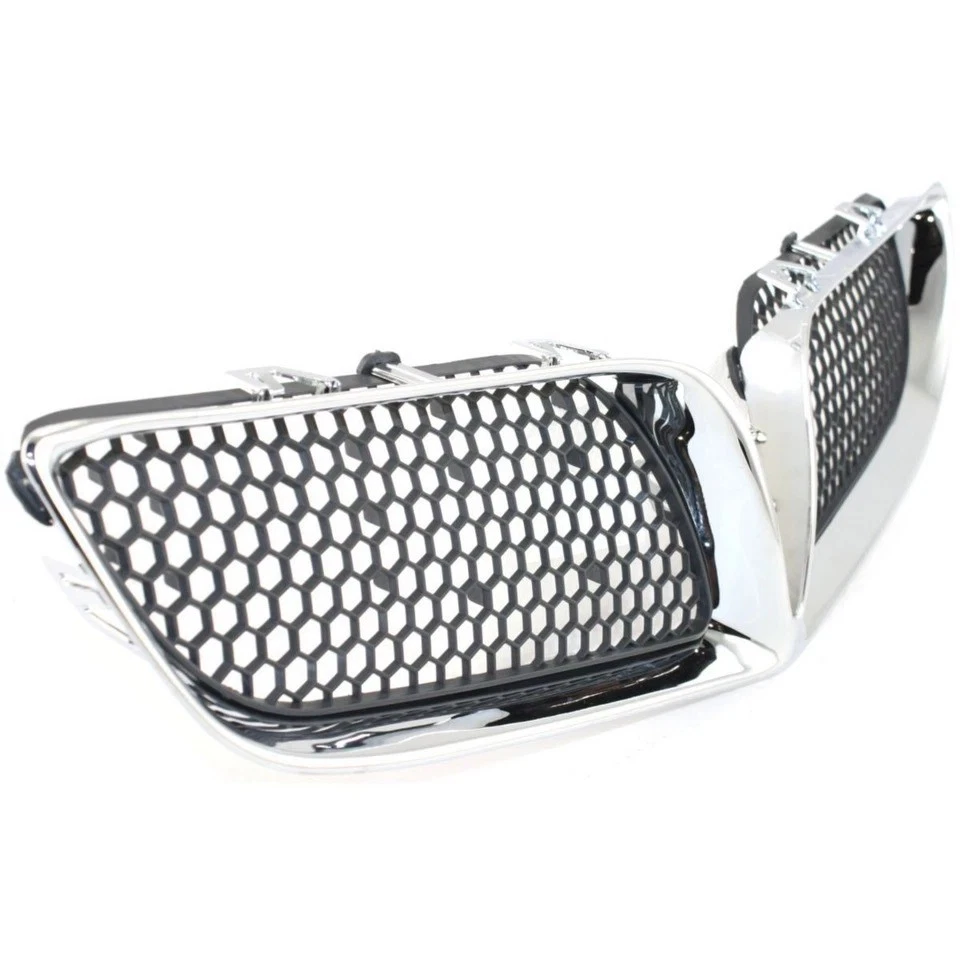 Front Face Bar Grille Assembly Chrome/Gray Plastic For 00-05 Pontiac Bonneville Foto 3 de 4