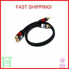 Monoprice 1.5ft Premium 2 RCA Plug/2 RCA Plug M/M 22AWG Cable - Black