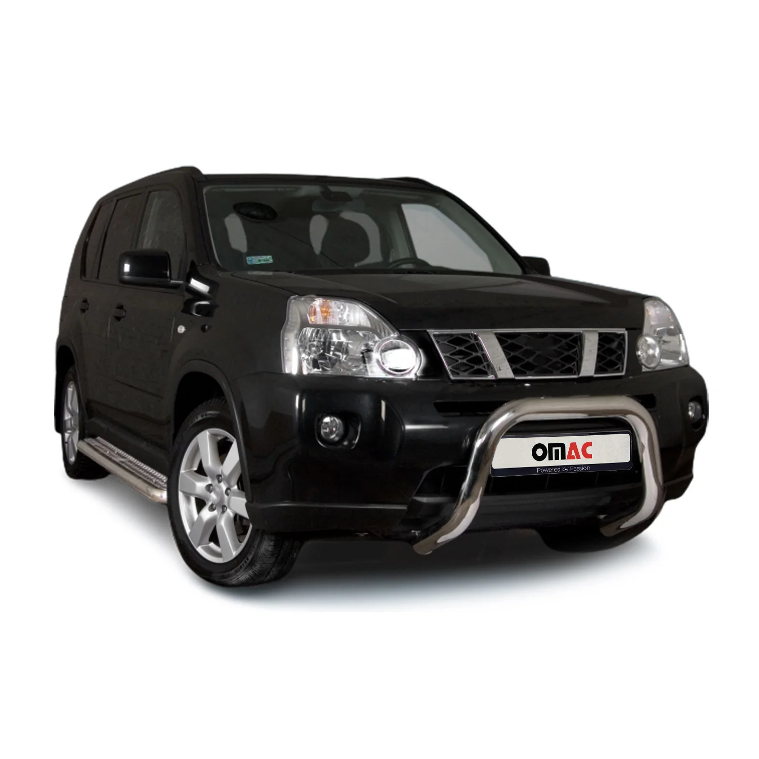 Pare-buffle Nissan X-Trail 2010-2014 acier inoxy argent tube frontal