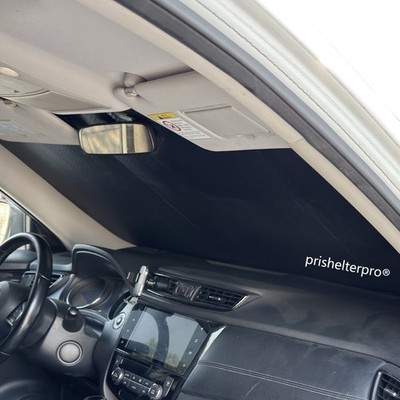 Fit For Nissan Rogue 14-19 Front Windshield Black Silver Privacy Camp Sunshade