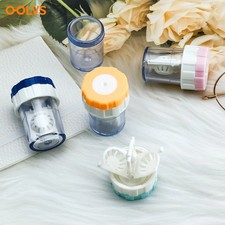 5 Pieces Contact Lens Barrel Cases, Plastic Contact Lens Cleaner Washer