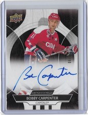 2024-25 UD ENGRAINED ICONS MAHOGANY AUTO PARALLEL 6/10 BOBBY CARPENTER #CA-ER