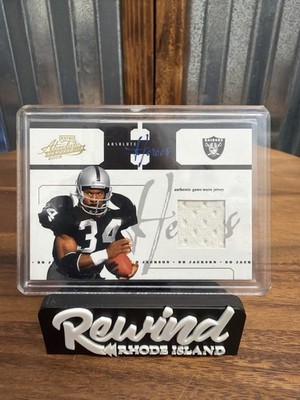 2005 Absolute Heroes Bo Jackson Game Used Player Worn Relic /150 Raiders Playoff