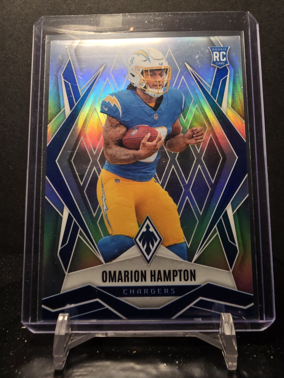 Cz246 - 2025 Panini Phoenix NFL Omarion Hampton #192 Silver Holo RC Chargers