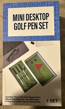 Mini Desktop Golf Pen Set NEW 