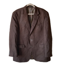 Lauren Ralph Lauren Suede Brown Sport Coat Paisley Lining Professor Preppy 42L
