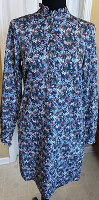 Boden 6 Small Blue Pink Red Spring Floral Chic Boho Ruffle Easter Shirt Dress EC