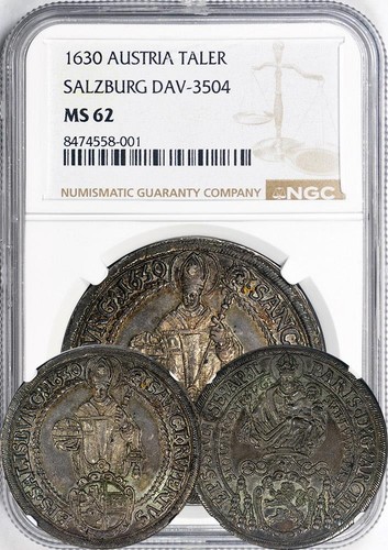 Austria - Salzburg 1630 1 Thaler / Taler - NGC MS-62. Second Highest Grade!