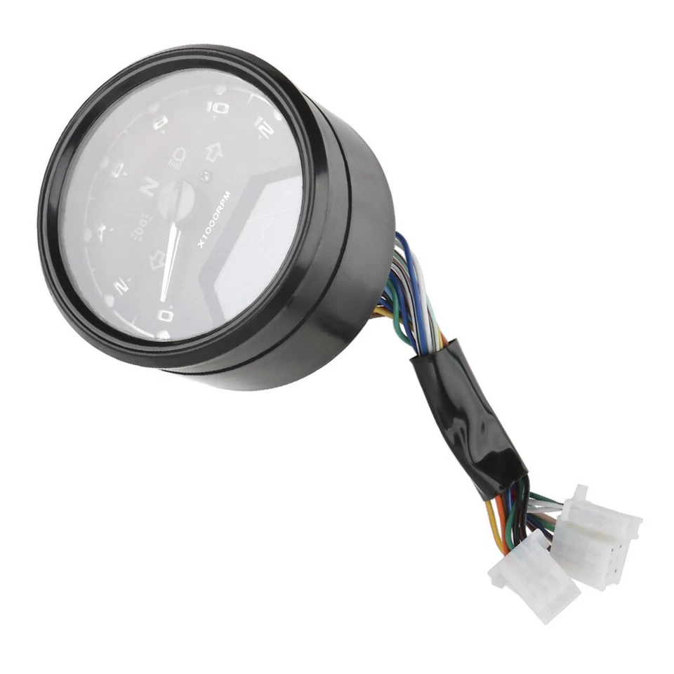 Digital Motorcycle Speedometer Tachometer Racer Odometer Gauge Fit For Harley Foto 4 de 4