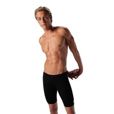 Speedo Mens Swimsuit Jammer Endurance+ Solid USA Adult 32 Speedo Black