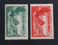 France 1937 354 355 neuf charnière * gomme altérée sur 354