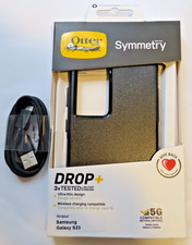 OtterBox Symmetry for Samsung Galaxy S23   Black   NEW   Free Ship  USB-C Cable
