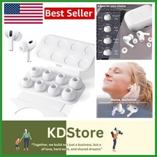 4-Pair Silicone Ear Tips for AirPods Pro  Pro 2   Noise Reduction  Comfort