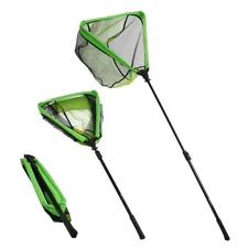 Long Fishing Net Large Folding Landing Net with Robust Telescopic Handle for ...