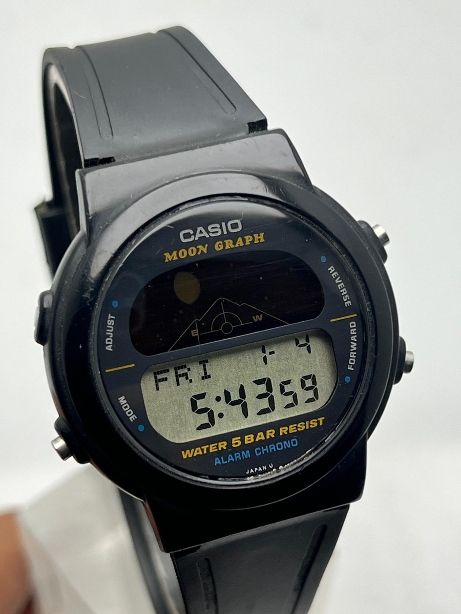 Rare Casio GMW-15 Moon Graph Digital Japan Made Vintage