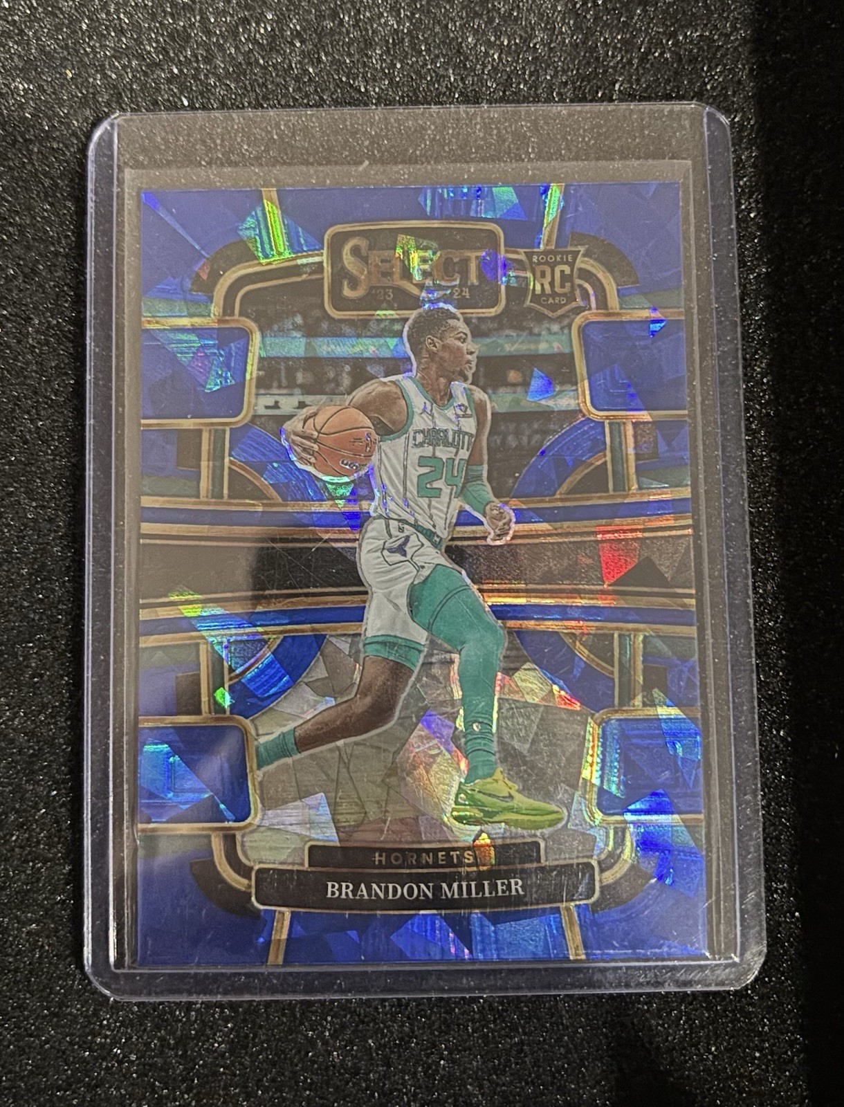 2023-24 Panini Select - Concourse Brandon Miller #80 Blue Cracked Ice Prizm (RC)