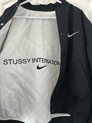 Stussy X Nike Reversible Varsity Jacket Black Size L | eBay