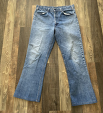Levi  s 646-0217 Flare Jeans Talon 42 size W35 L29 Vintage 70s Orange Tab TORN